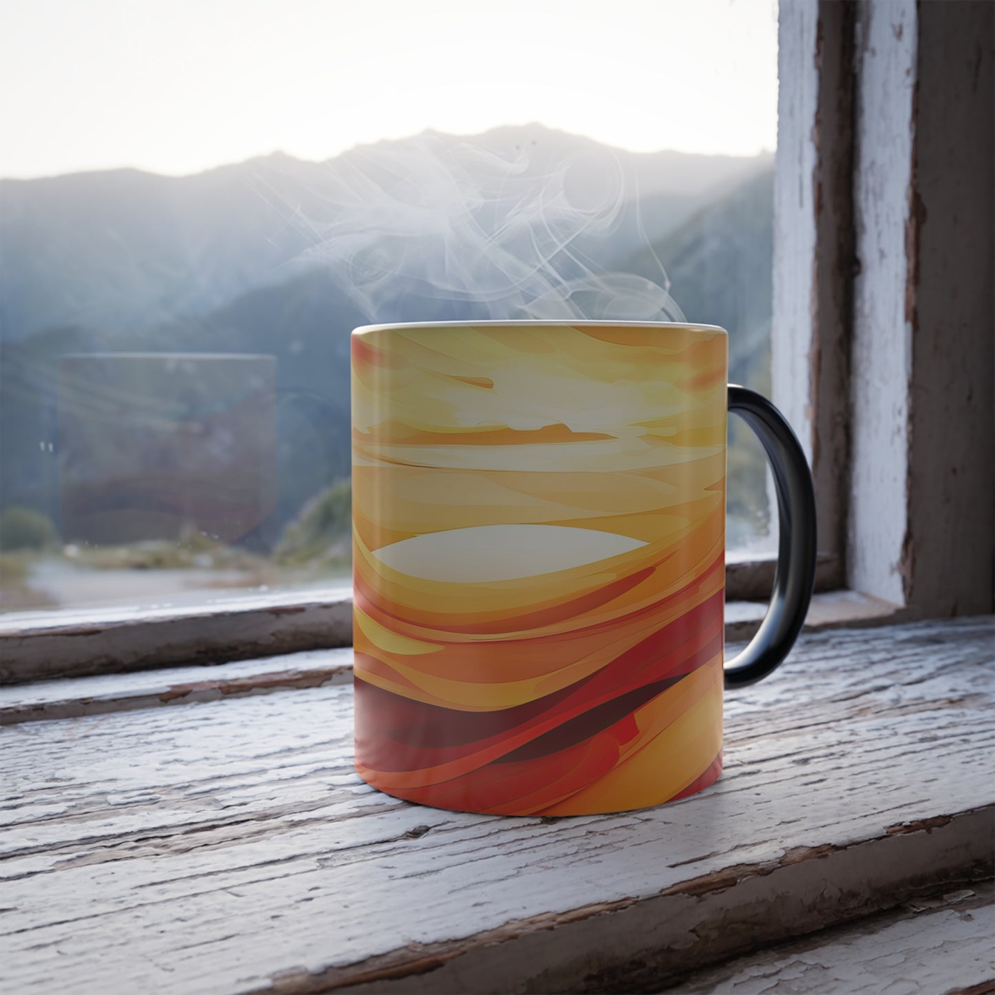 "Warm Sunset Abstract" Magic Mug, 11oz