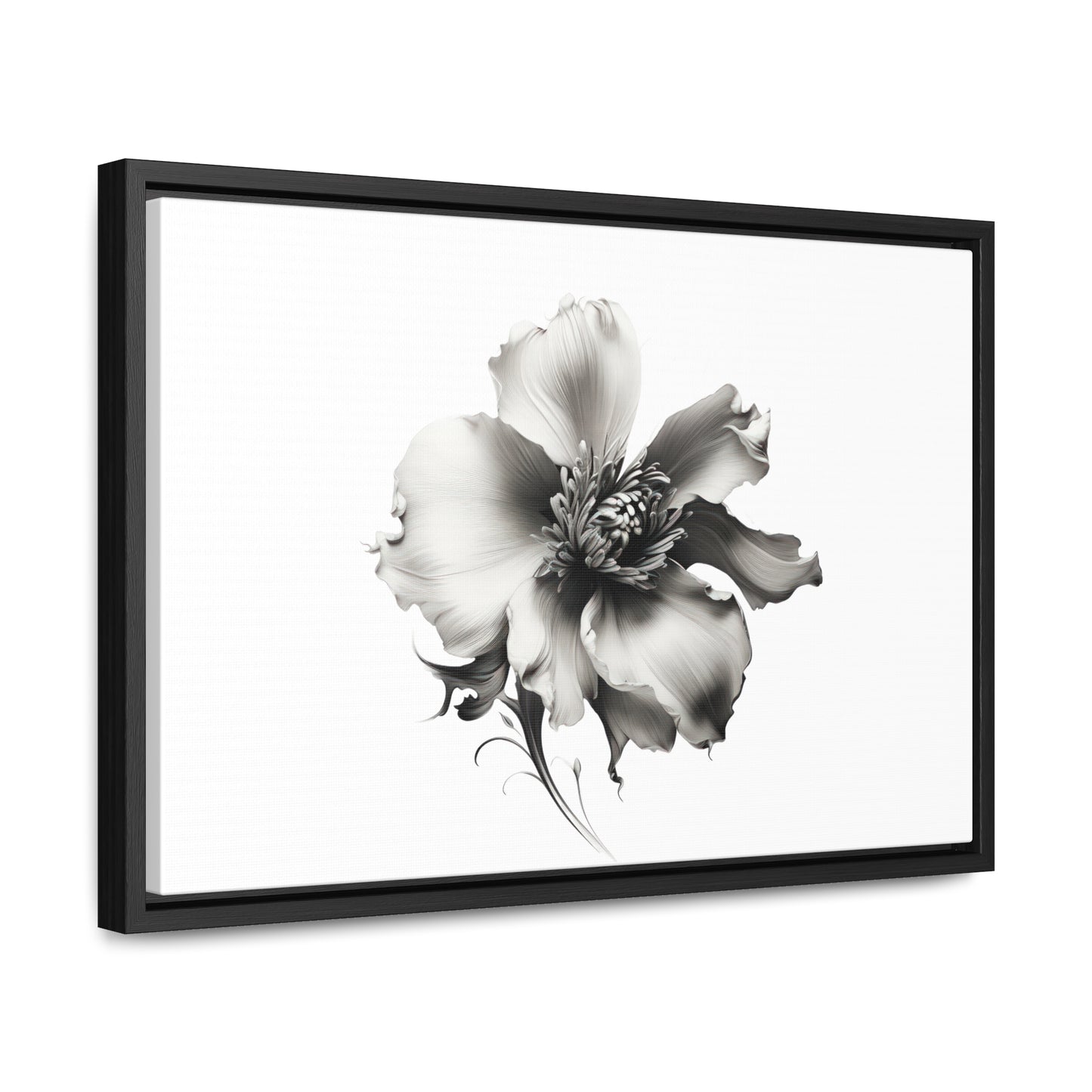 Monochrome Blossom Gallery Canvas Wraps, Horizontal Frame