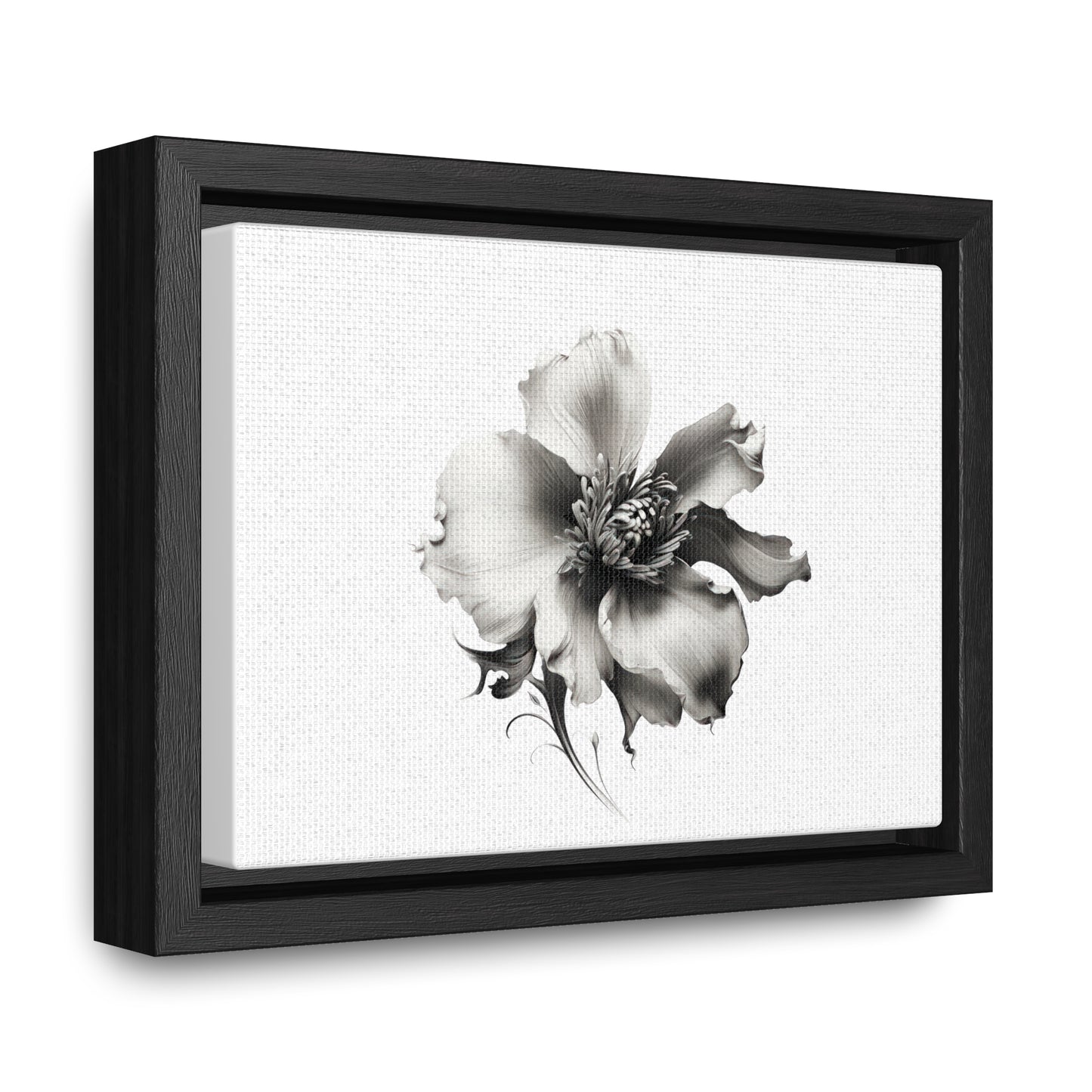 Monochrome Blossom Gallery Canvas Wraps, Horizontal Frame