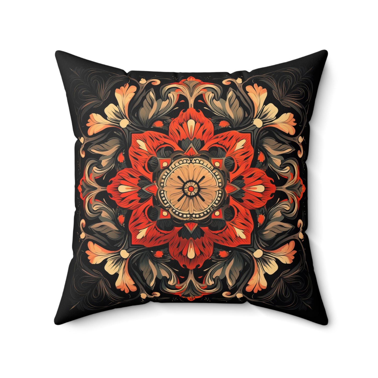 Abstract Blossom Spun Polyester Square Pillow