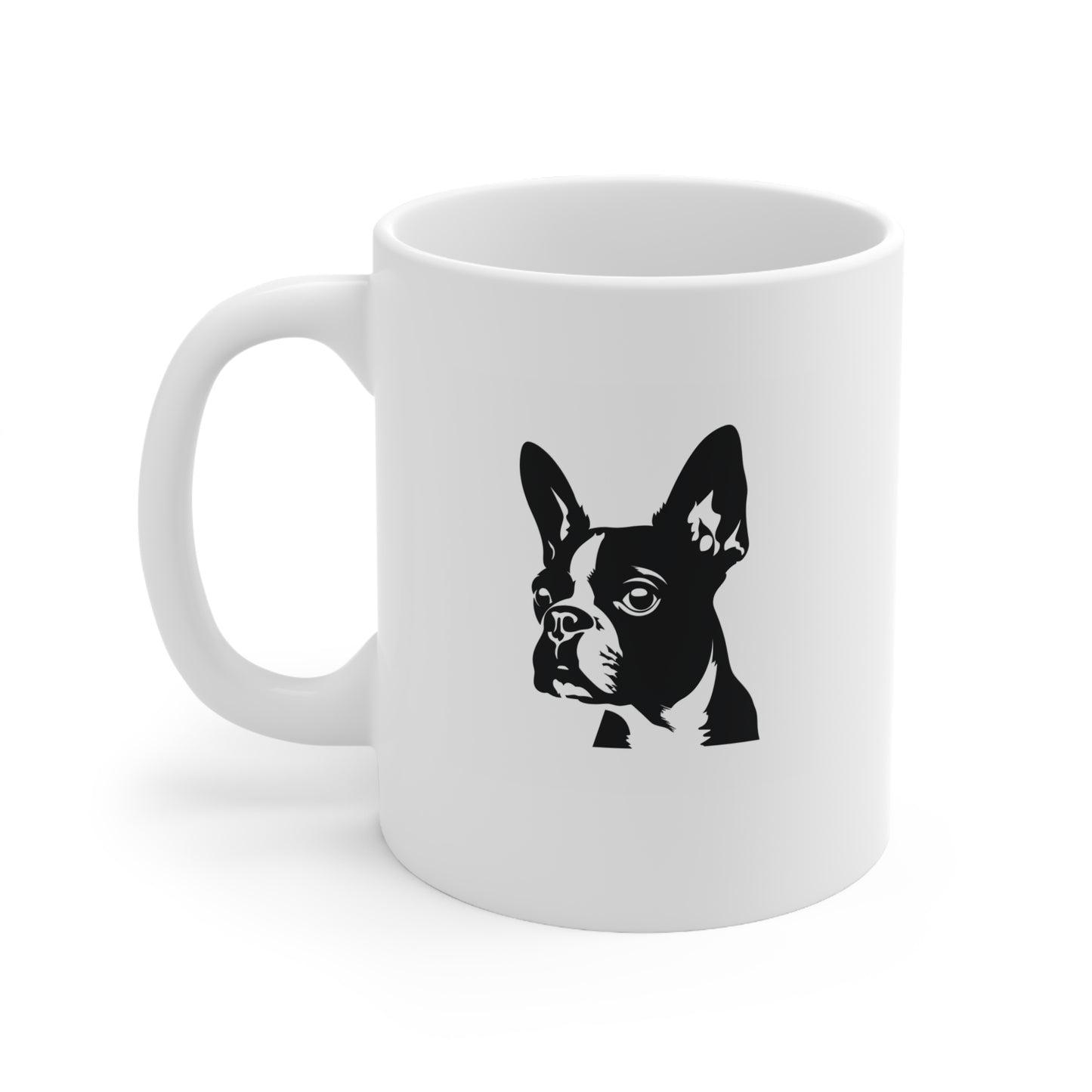 Boston Terrier Silhouette Ceramic Mug 11oz