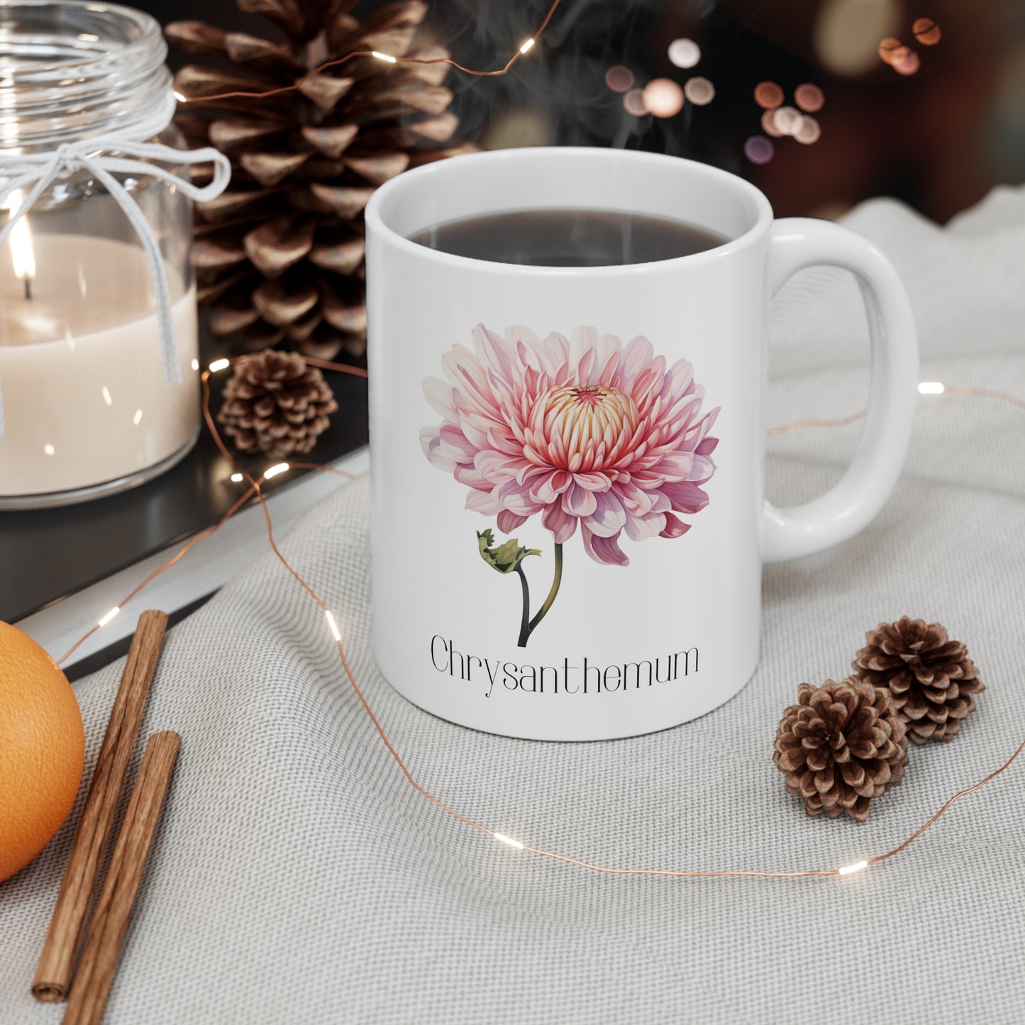 Chrysanthemum Ceramic Mug 11oz