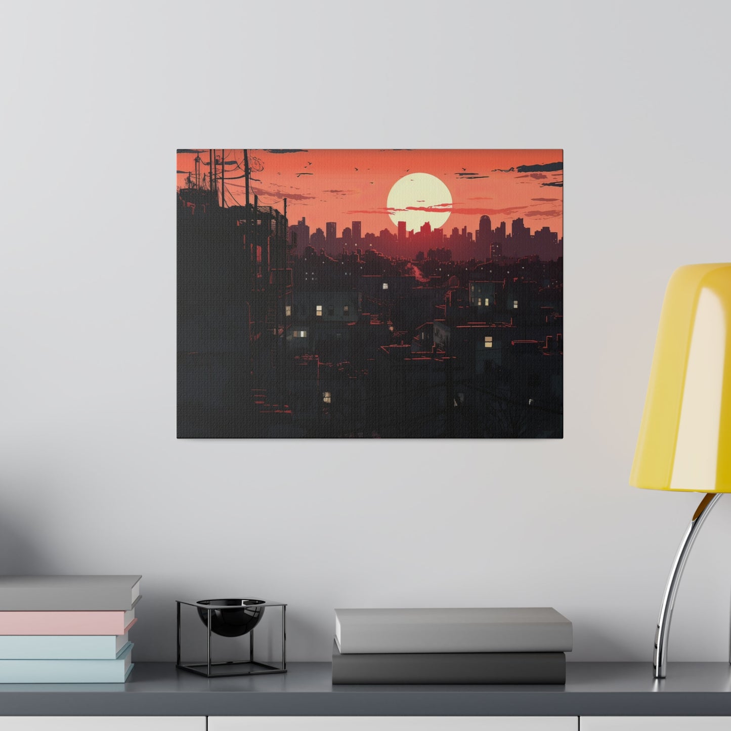 Cityscape Design 2, Matte Canvas, Stretched, 0.75"