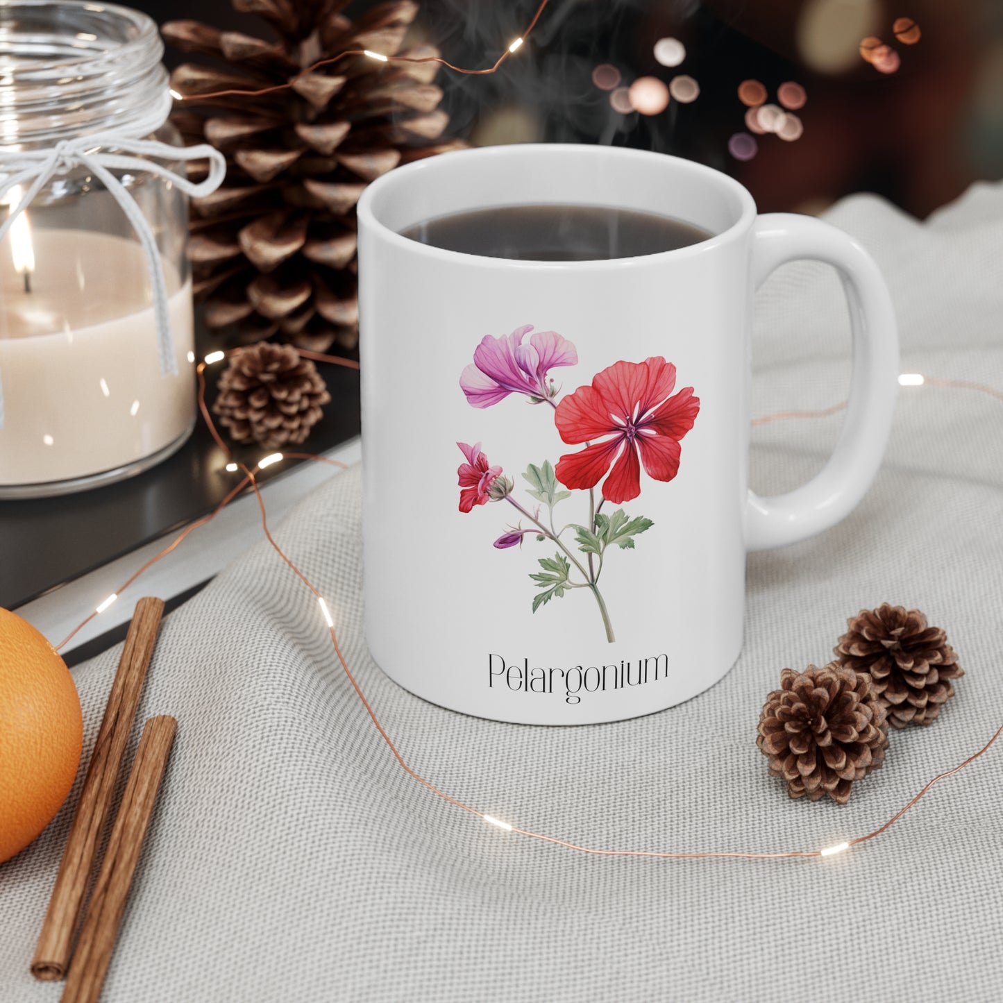 Geranium Ceramic Mug 11oz