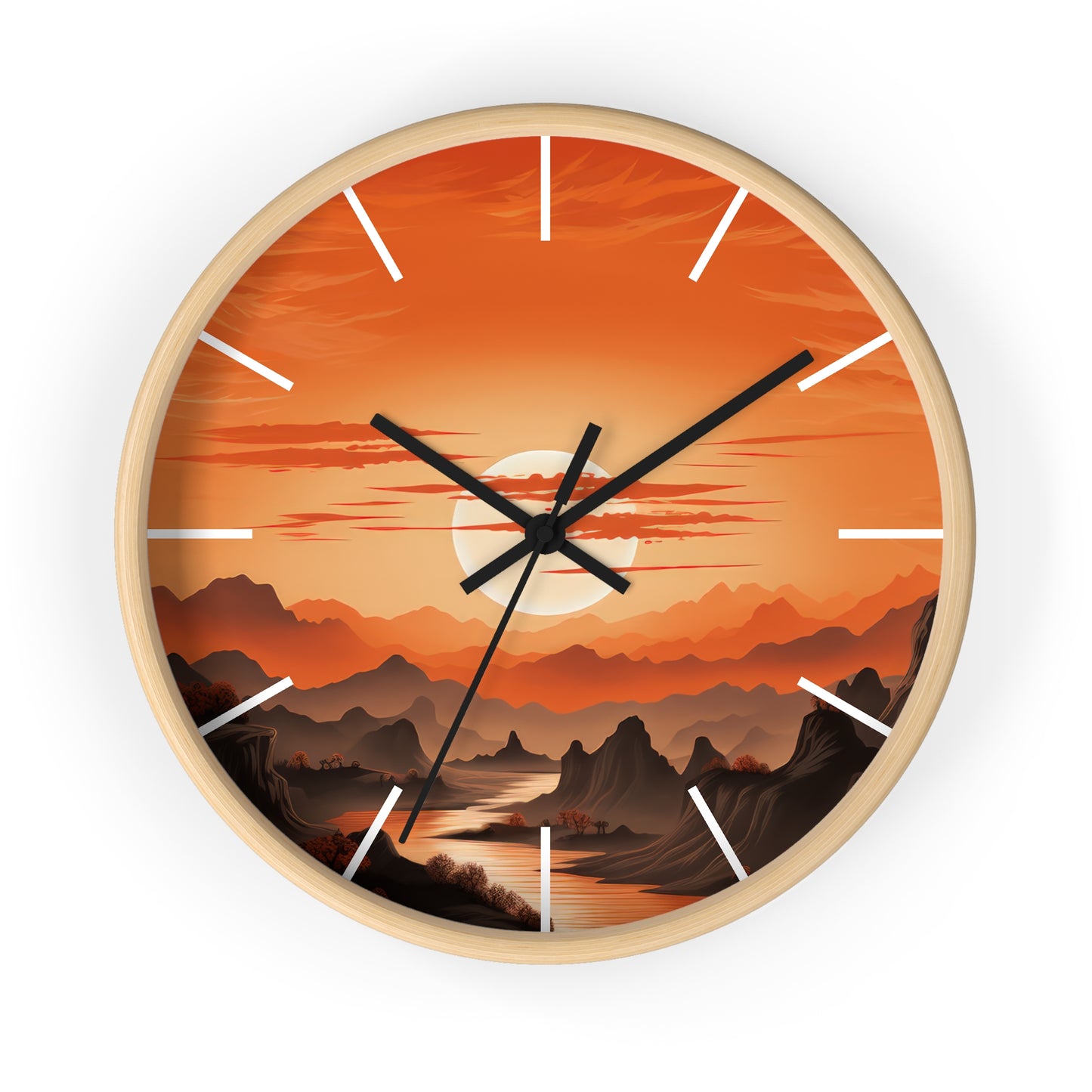 Warm Sunset Wall Clock