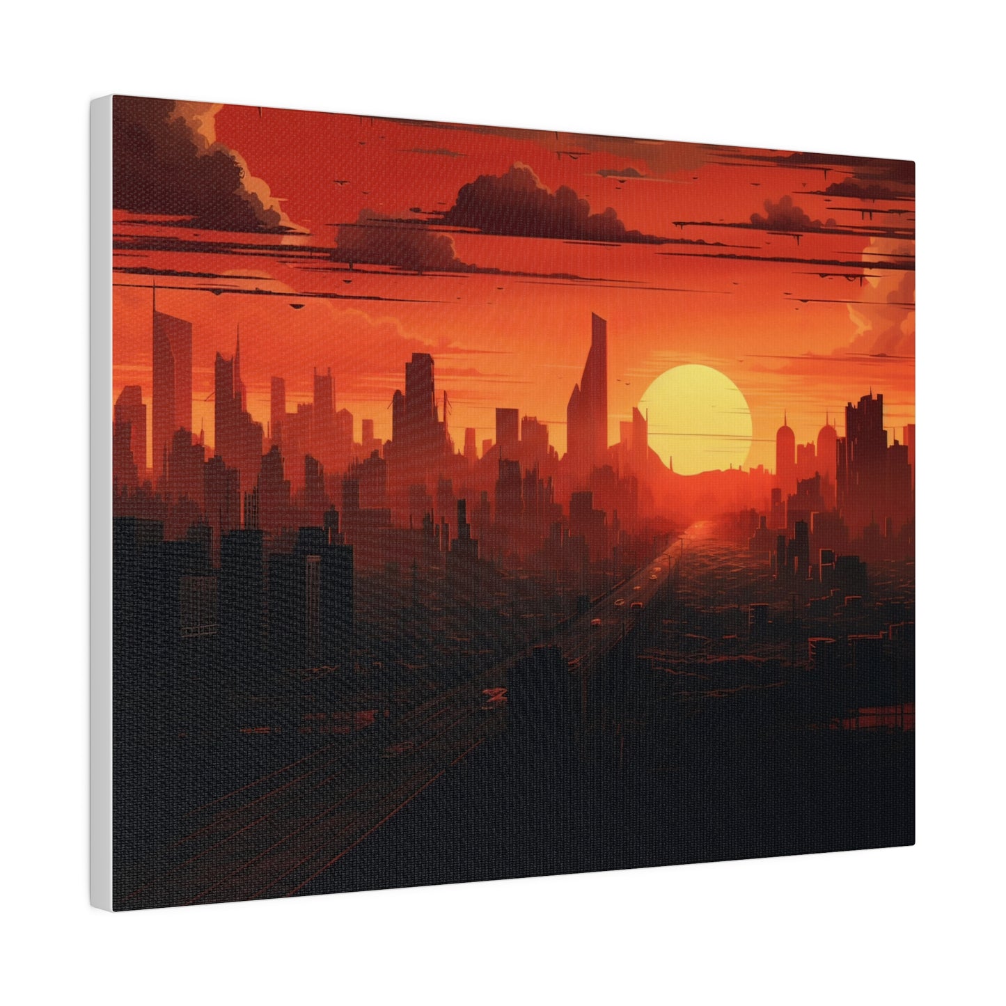 Cityscape Design 3, Matte Canvas, Stretched, 0.75"