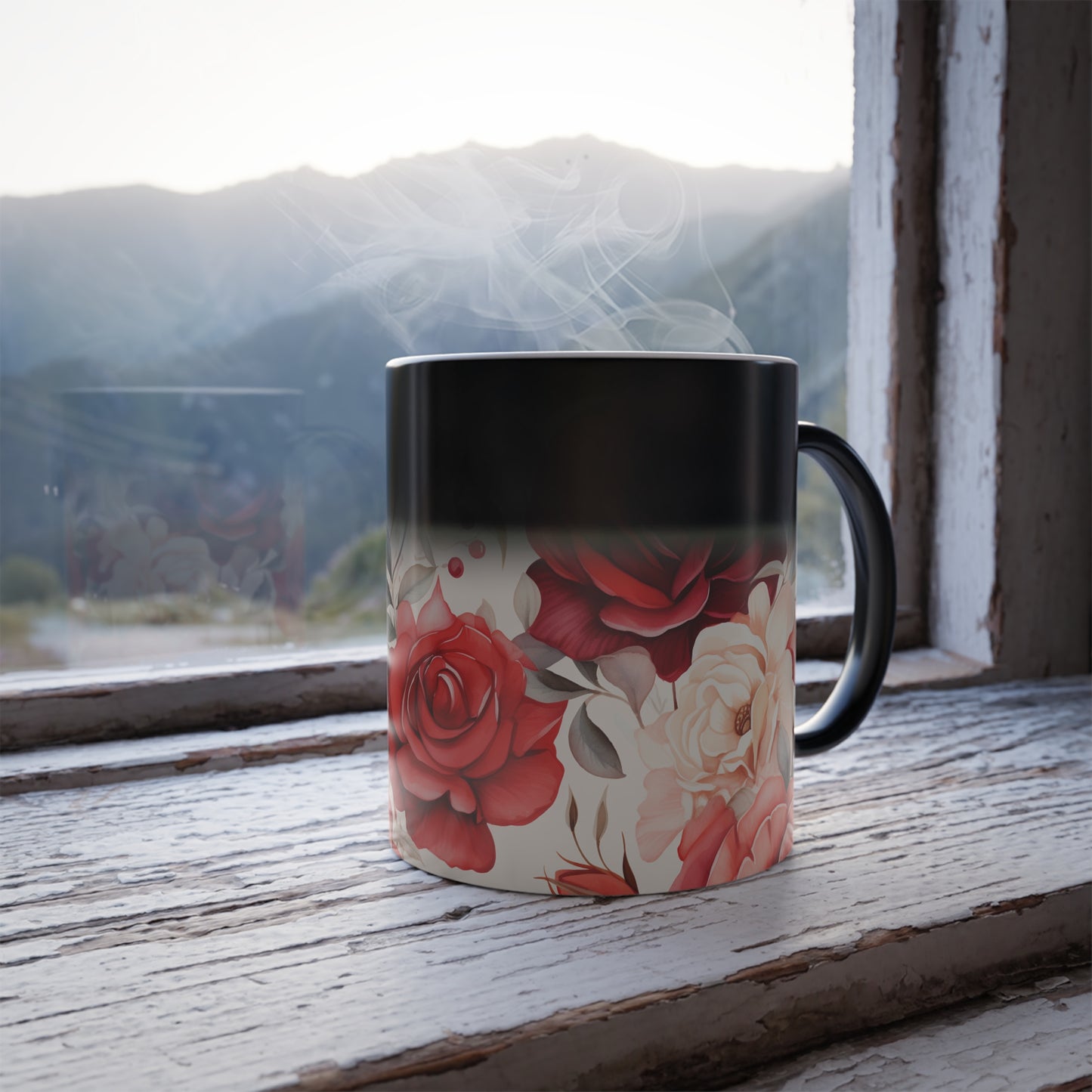 "Rosey Pattern" Magic Mug, 11oz