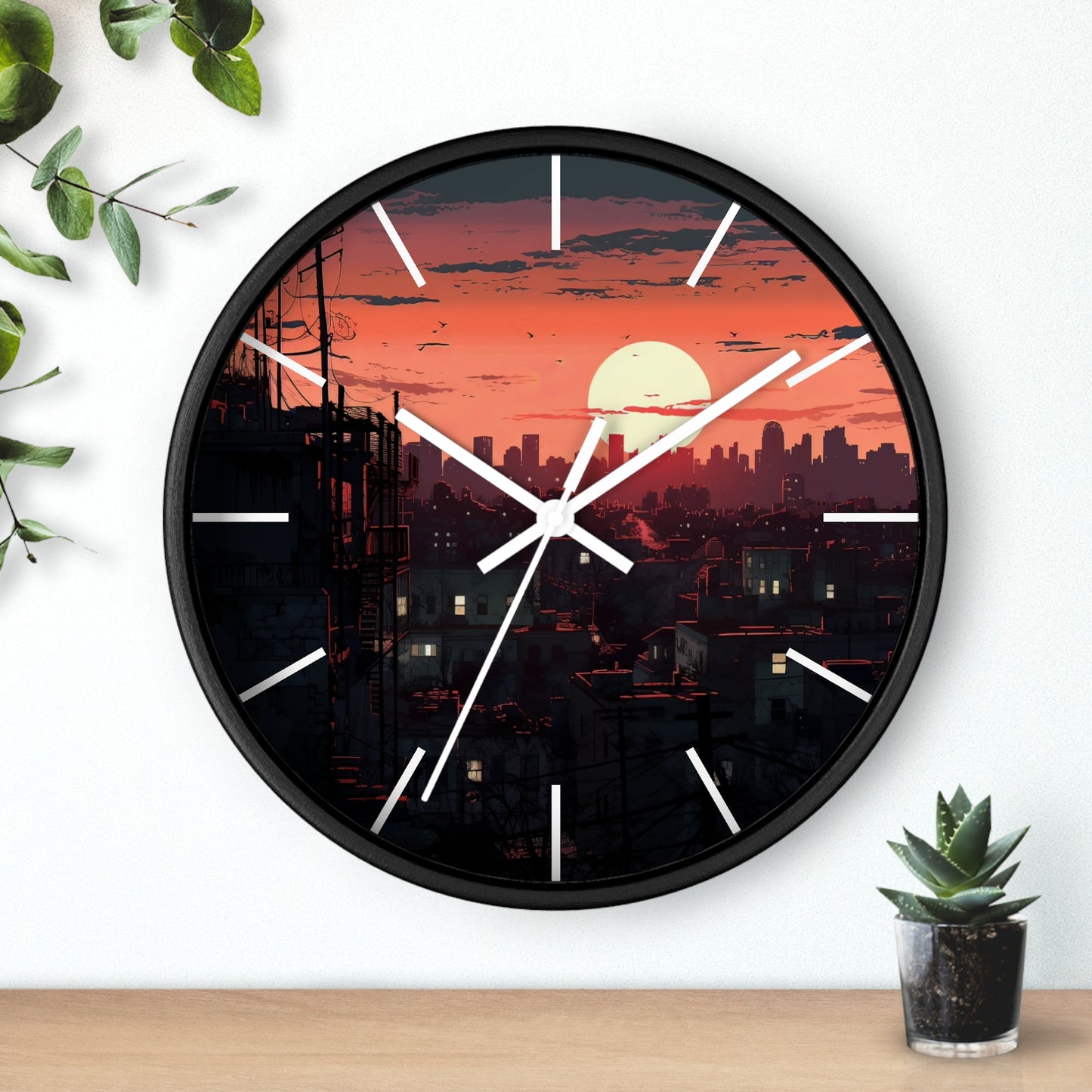 Cityscape Wall Clock - Design 3