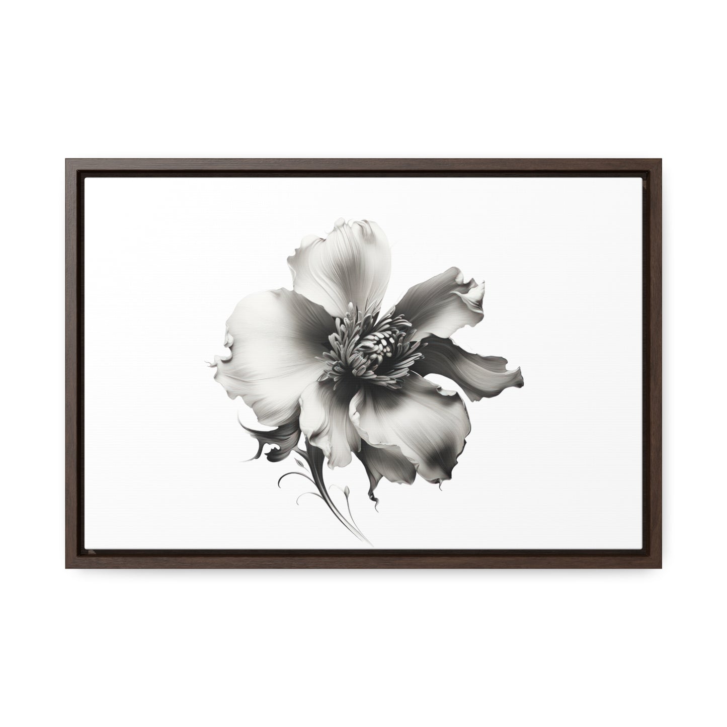 Monochrome Blossom Gallery Canvas Wraps, Horizontal Frame
