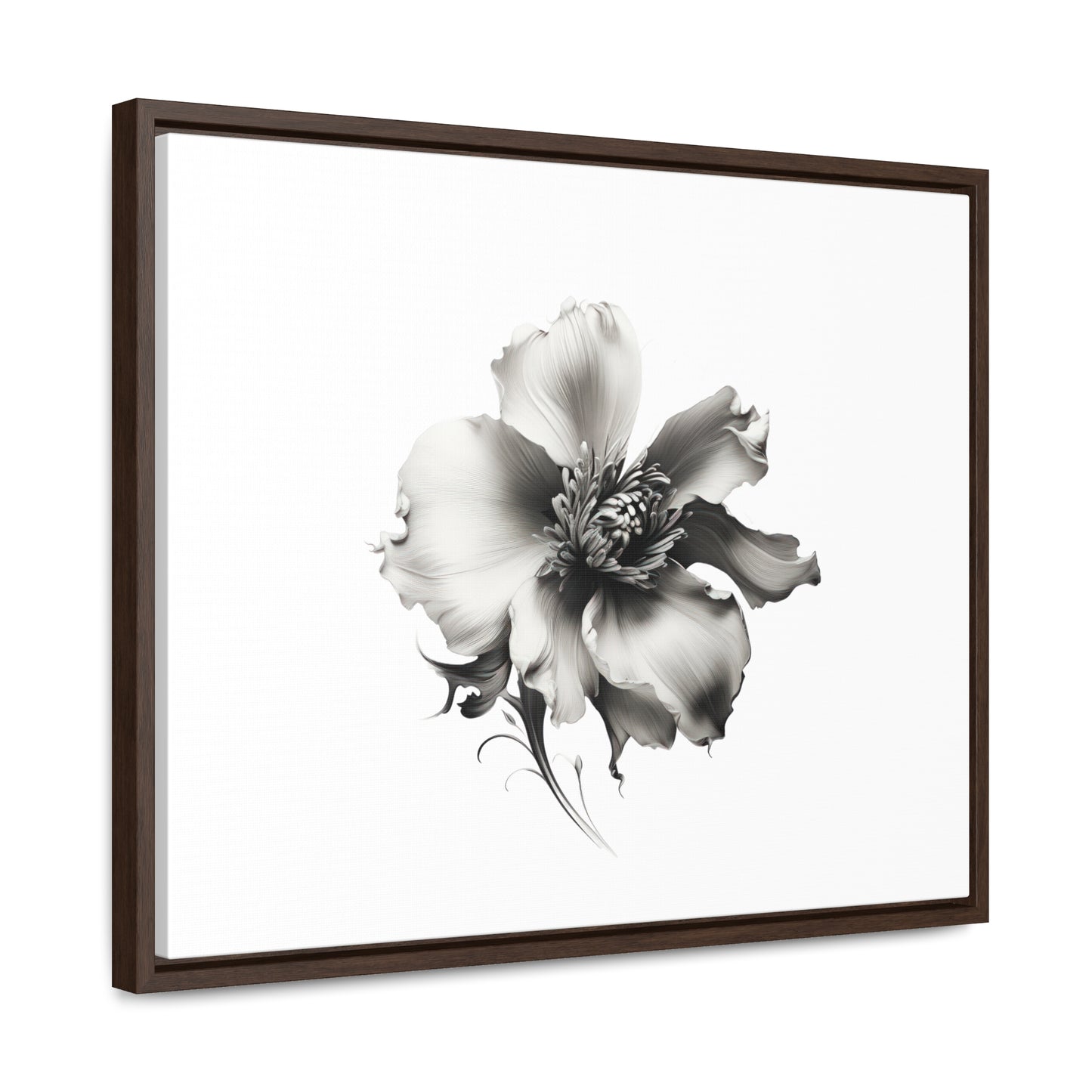 Monochrome Blossom Gallery Canvas Wraps, Horizontal Frame