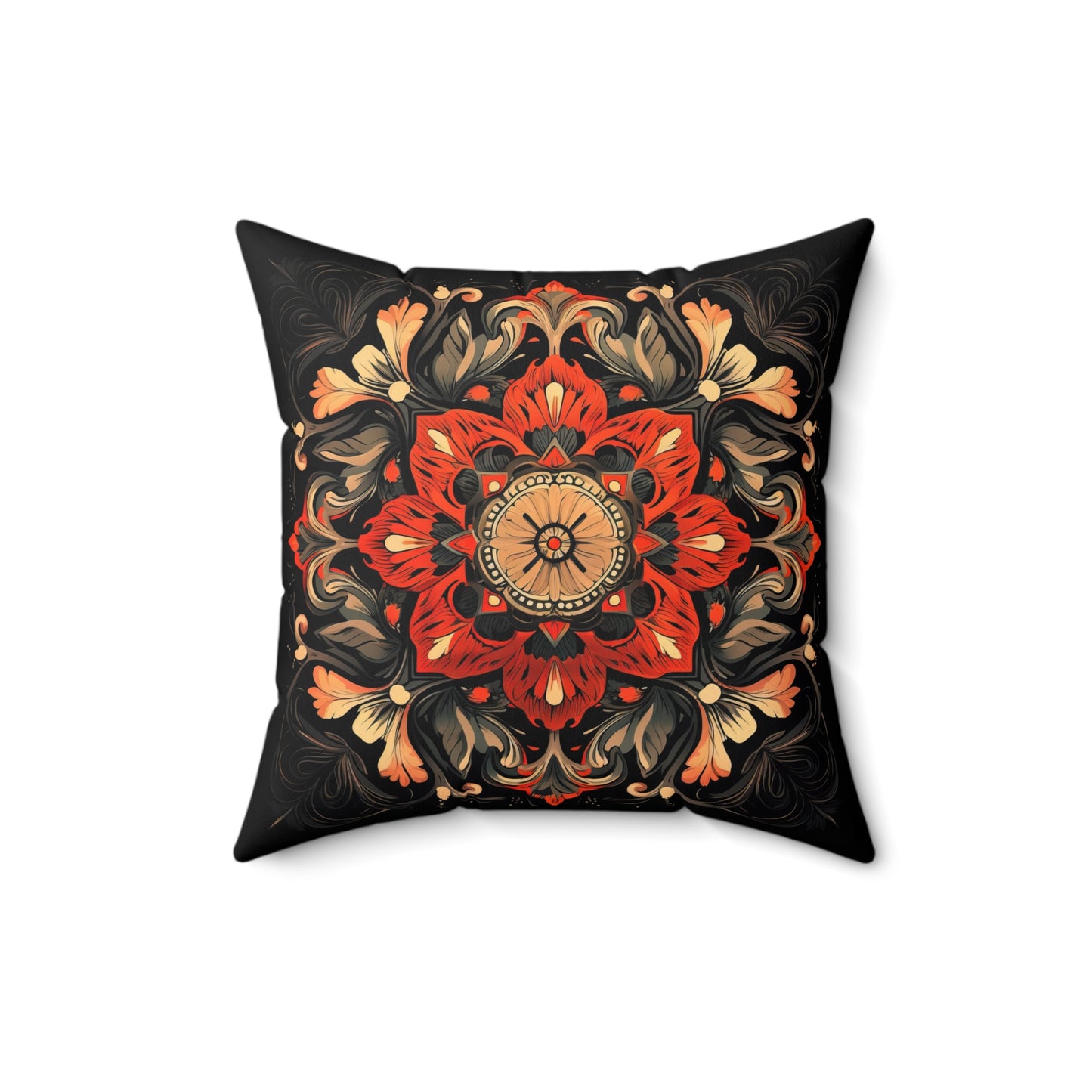 Abstract Blossom Spun Polyester Square Pillow