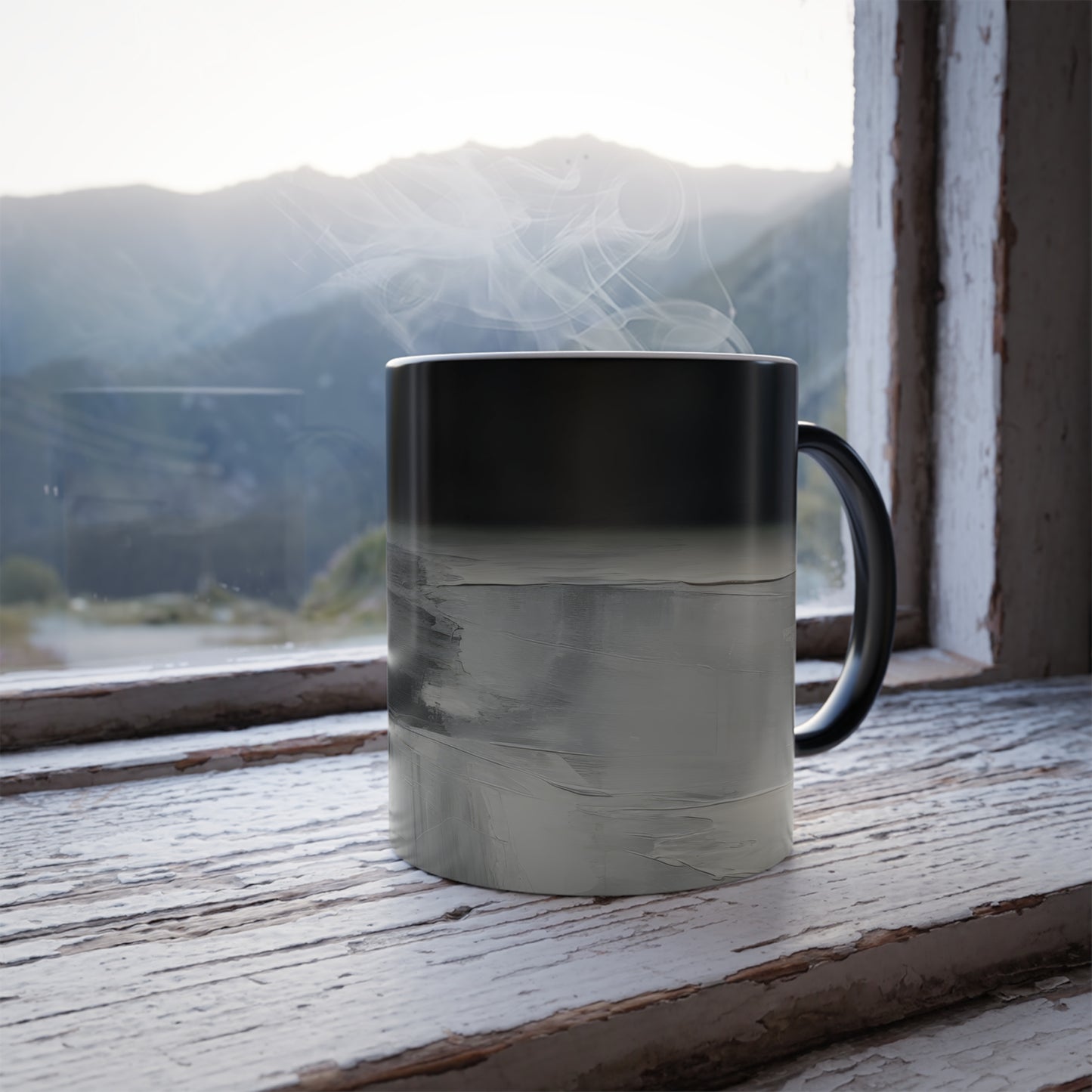 "Greyscale Abstract" Magic Mug, 11oz